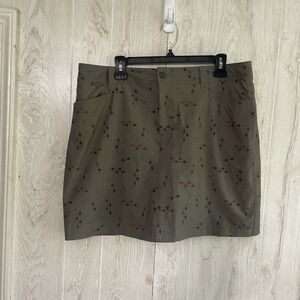 Eddie Bauer NEW Women's Size 14 Skort Skirt Built in Shorts Green Pockets